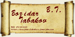 Božidar Tabakov vizit kartica